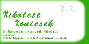 nikolett konicsek business card